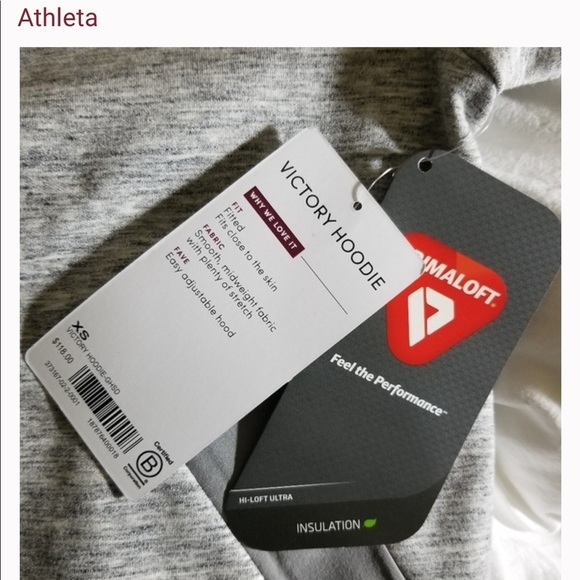 Athleta | Victory Primaloft Hoodie Light Grey Size XS - Picture 5 of 11